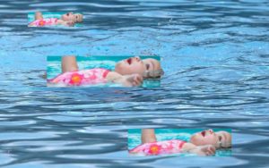 3 babies floating down a river