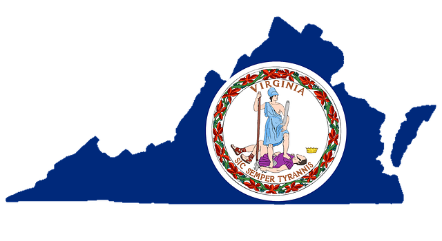 state of virginia with symbol Sic Semper Tyranis 