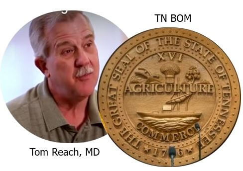 Tom Reach MD vs the Tennessee Board of Medicine.