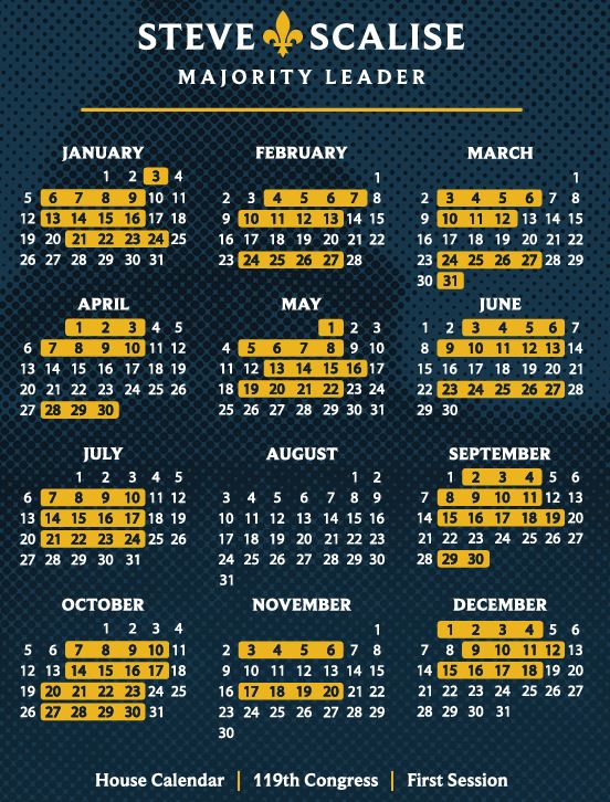 2025 House Calendar